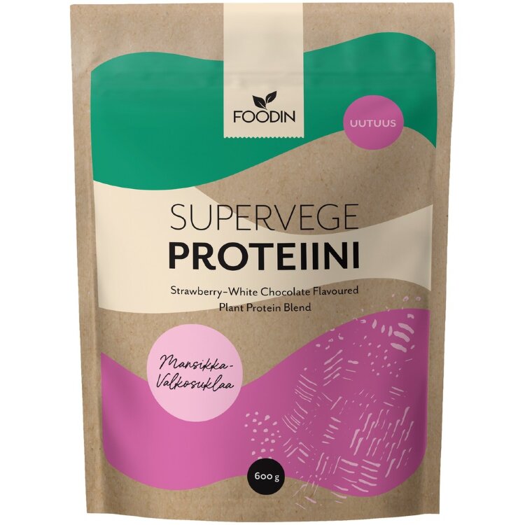 Foodin Supervege Strawberry-White Chocolate 600g