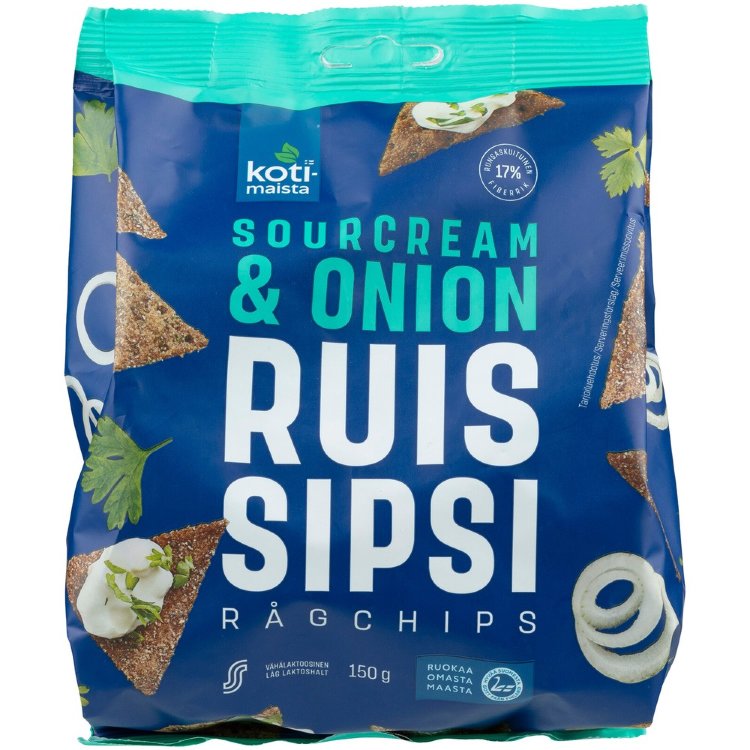 Domestic Rye Chips Sourcream & Onion 150g