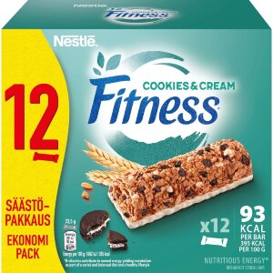 Nestlé Fitness 12x23.5g Cookies & Cream Cereal Bar