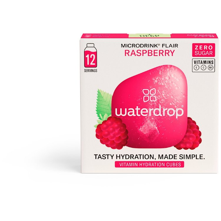 Waterdrop Microdrink Raspberry Flavored Effervescent Cube 12x2,1g