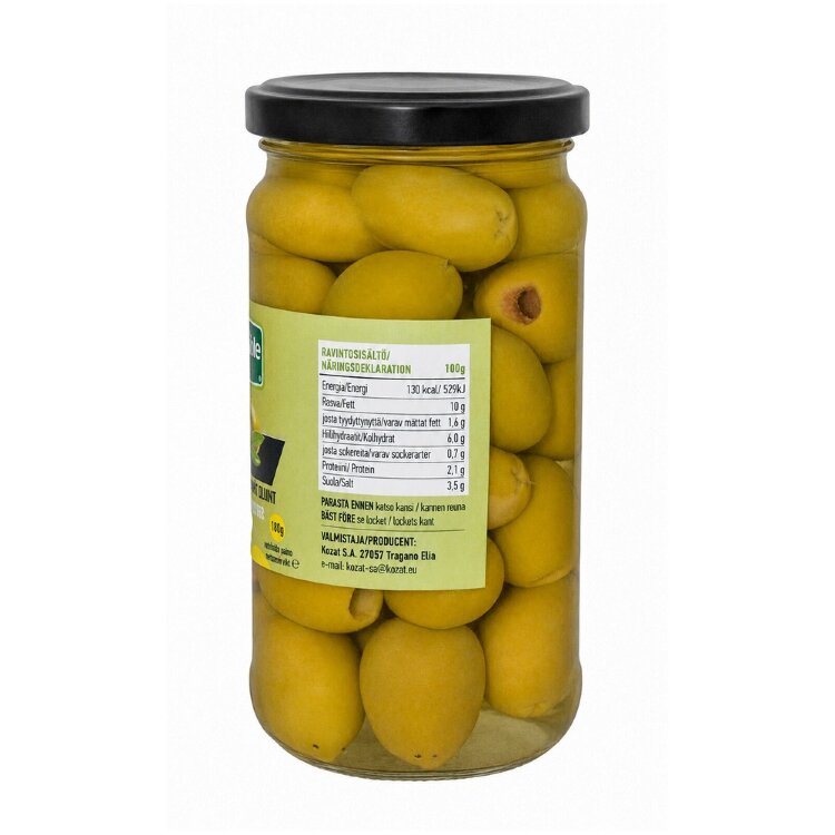 VegOnTable vihreä kivetön oliivi luomu 360/180g