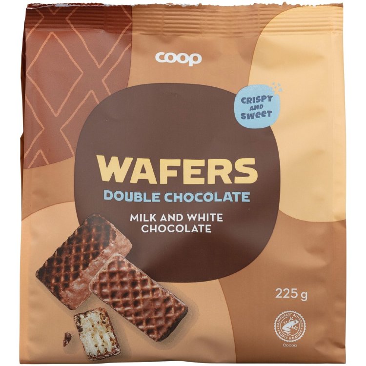 Coop Waffles Double Chocolate 225 g