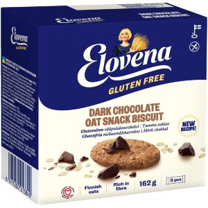Elovena 9x18g Gluten-Free Dark Chocolate Snack Oat Cookie