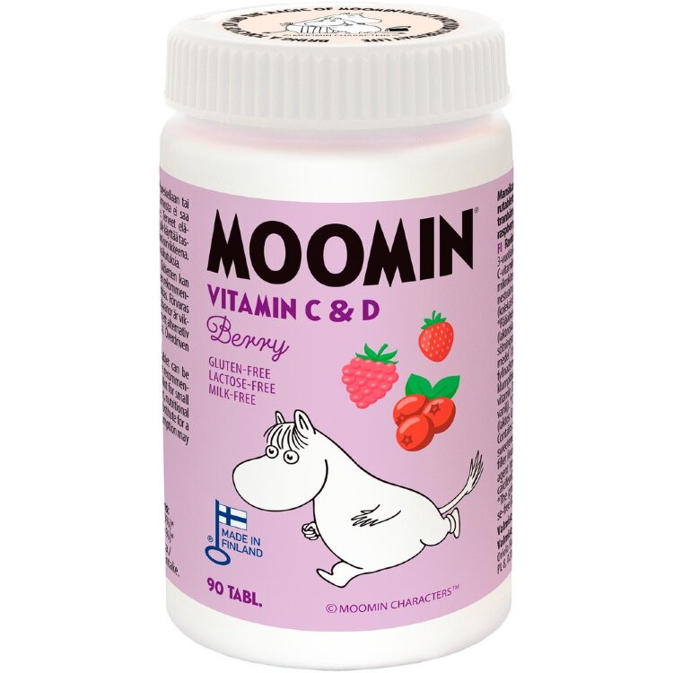 Moomin C & D Vitamin Berry Chewable Tablet 90 Tabs Dietary Supplement