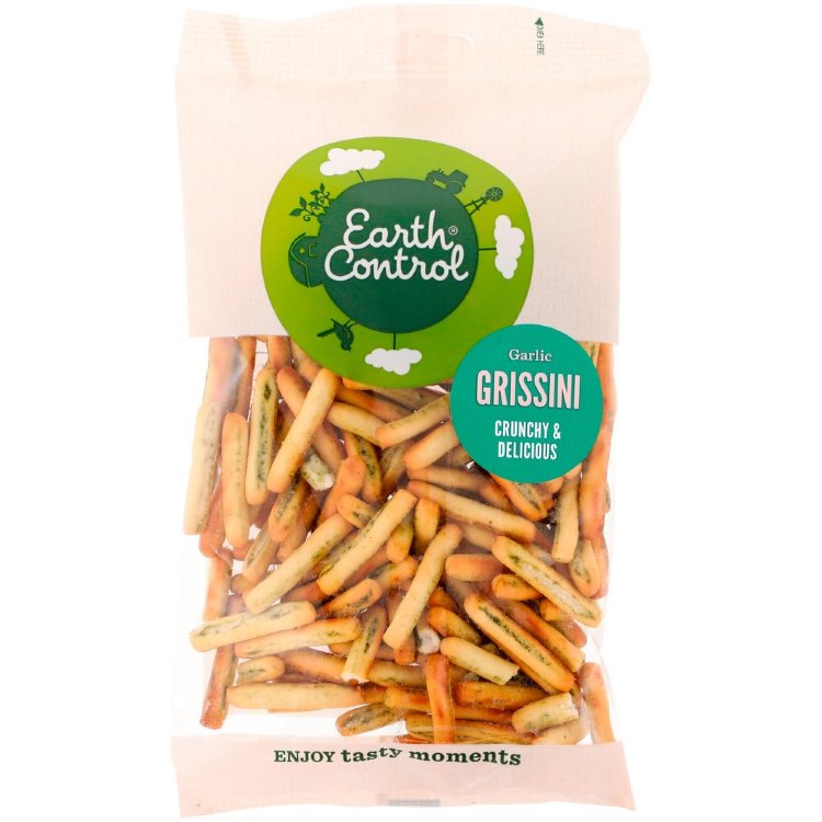 Earth Control Grissini Garlic 80g
