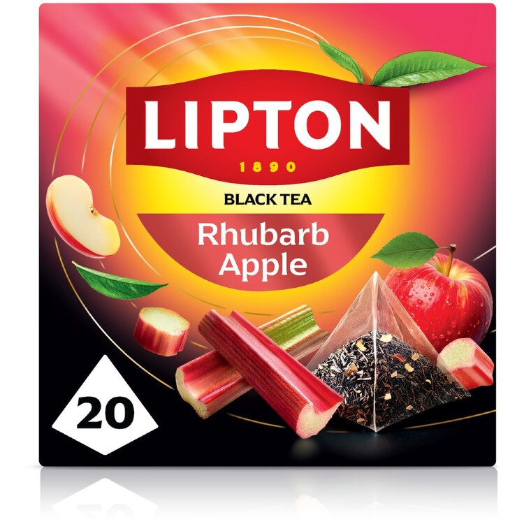 Lipton Rhubarb And Apple Black Tea 20pss