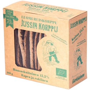 Karkiainen Jussin Korppu Organic Rye Crispbread 300 g