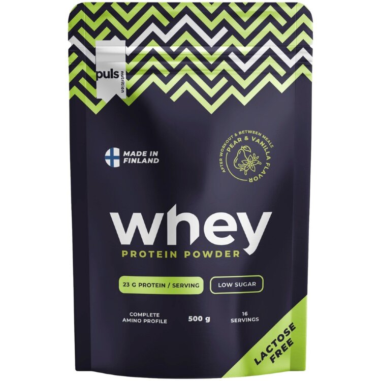 PULS Nutrition WHEY Protein Powder Pear-Vanilla 500g Lactose-Free Domestic