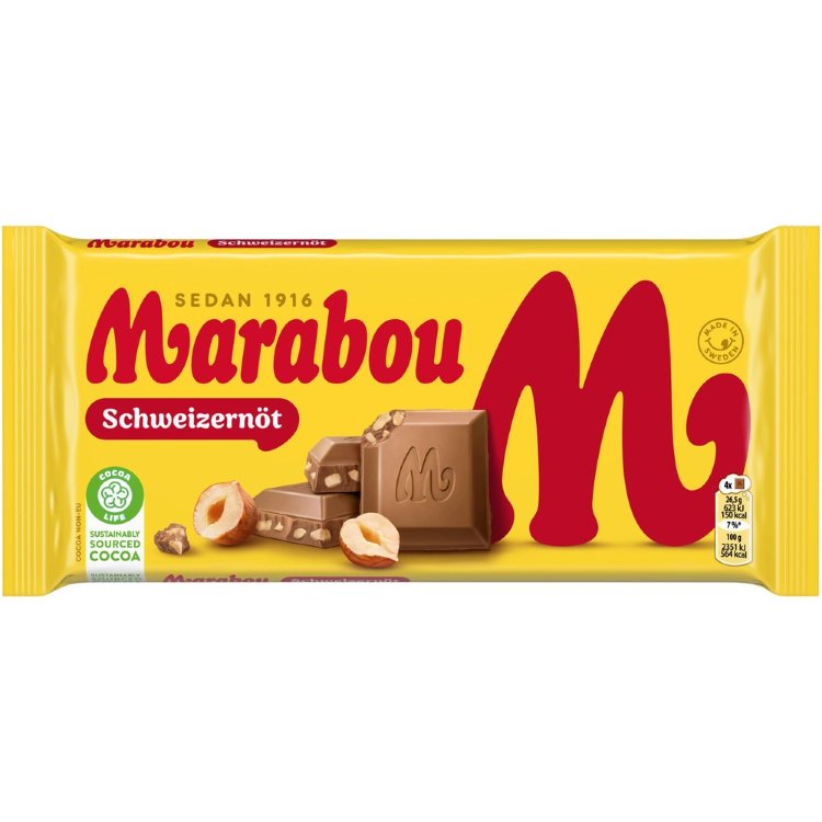Marabou Schweizernöt chocolate bar 200g