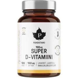 Puhdistamo Super D-vitamin 100 µg 120 Capsules
