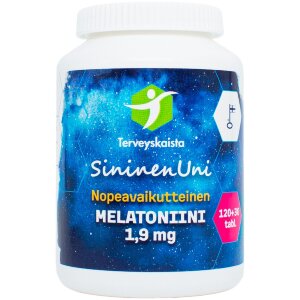 Terveyskaista SininenUni Melatonin 1.9 mg fast-acting 150 tablets.