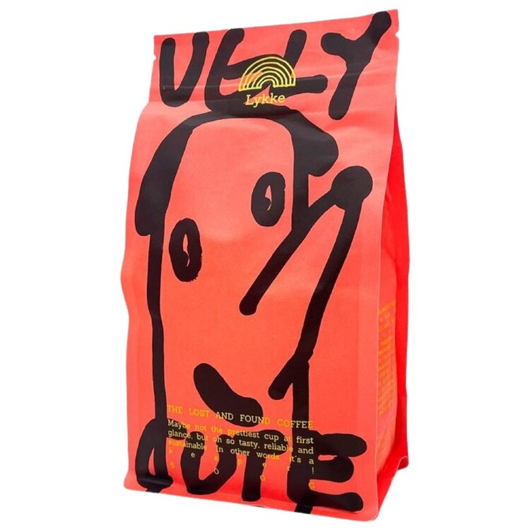 Lykke Kahvitilat Ugly Cute Dark Roasted Filter Coffee Blend From Brazil, Peru And Uganda, 500g Filtered Ground
