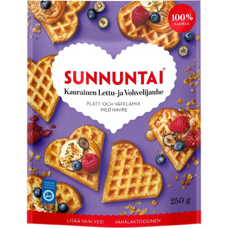 Sunnuntai 250g pancake and waffle flour 100% oats