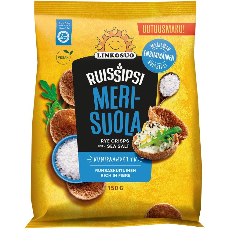 Linkosuo Rye Chips Sea Salt 150g