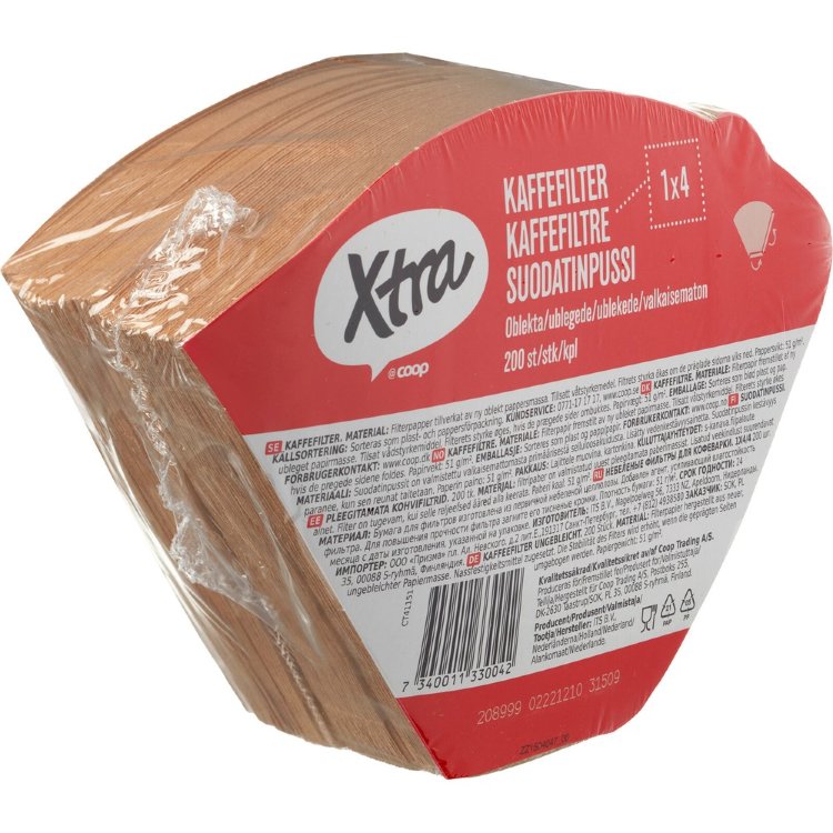 Xtra Filter Bag 1x4 Unbleached 200 pcs