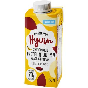 Juustoportti Hyvin Protein Drink 250 ml Cocoa-Banana Lactose-Free