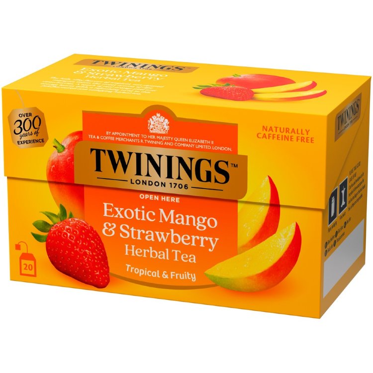 Twinings Exotic Mango & Strawberry Herbal Tea 20x2g