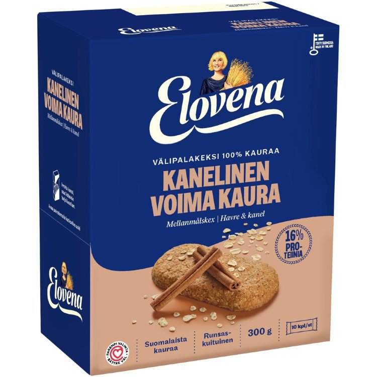 Elovena 10X30g Power Oat Snack Biscuit 100% Oats