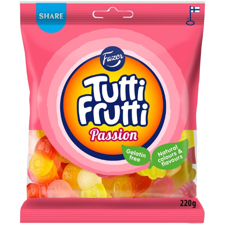 Fazer Tutti Frutti Passion Candy Bag 220g