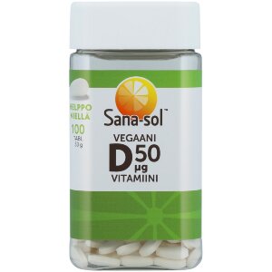 Sana-sol Vegan D Vitamin 50µg Vitamin Tablet Supplement 100tabl/33g