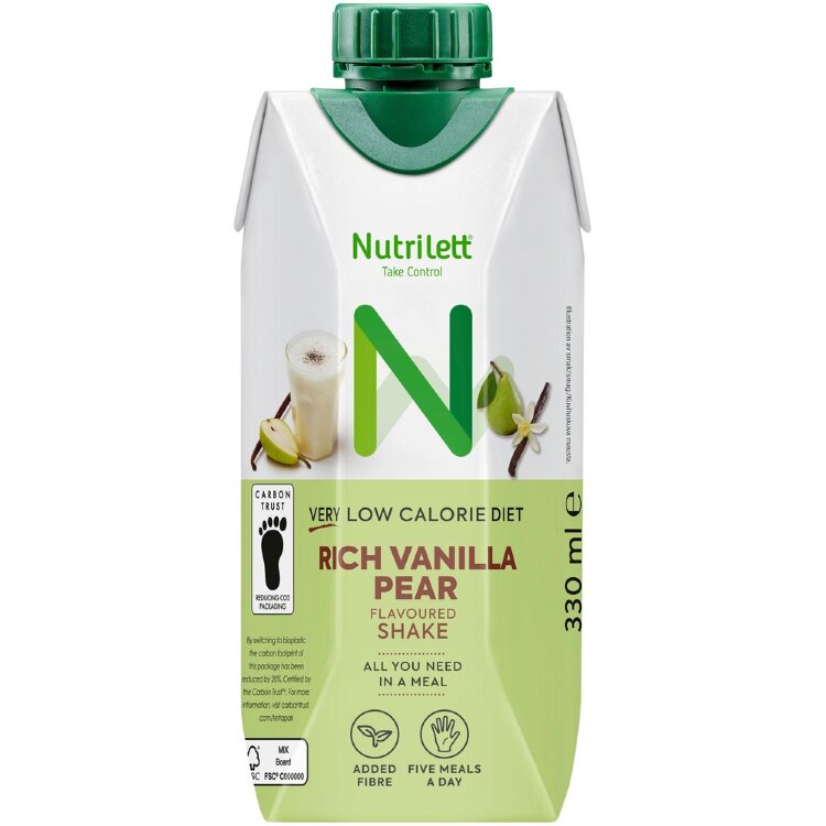 Nutrilett VLCD Rich Vanilla Pear Flavoured Shake Ready-made Shake 330ml