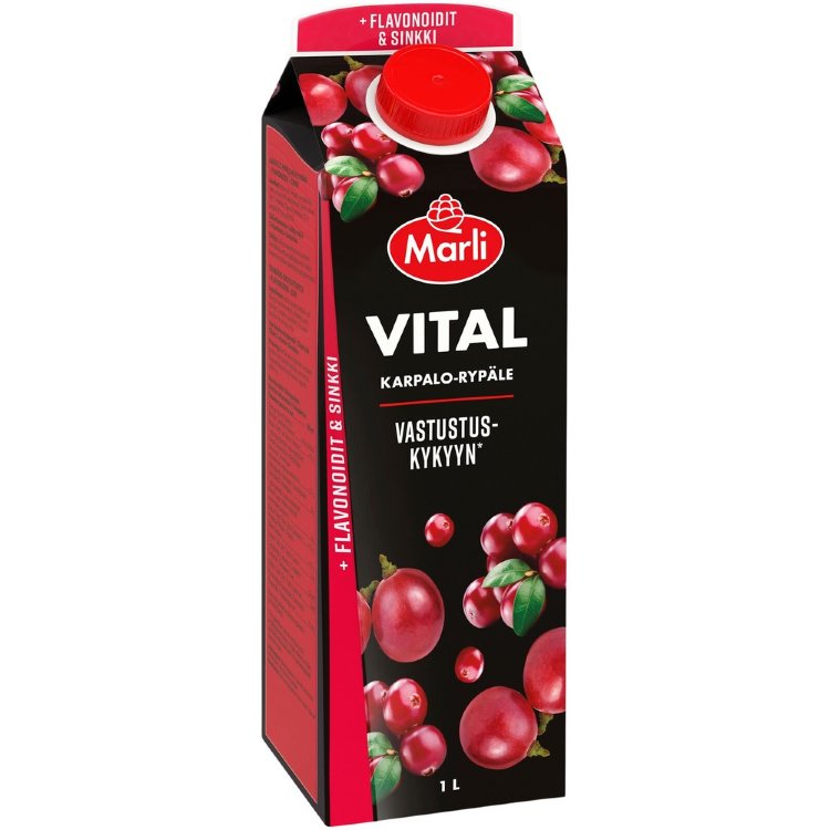 Marli Vital Cranberry-Grape Juice Drink + Zinc and Vitamin C 1 L