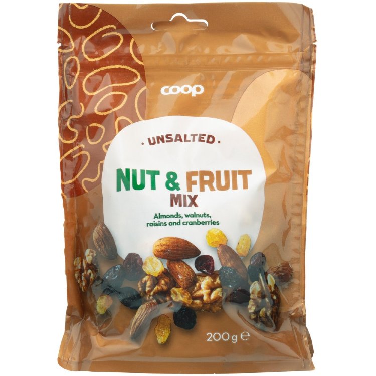 Coop Nut And Fruit Mix 200 G Unsalted