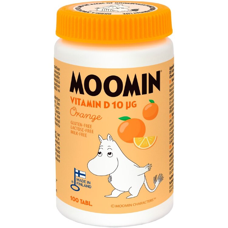Moomin D-vitamin 10μg Orange Chewable Tablet 100tabl Dietary Supplement
