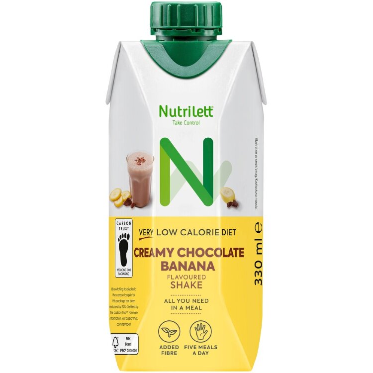 Nutrilett VLCD Creamy Chocolate Banana Shake Ready Milkshake 330ml