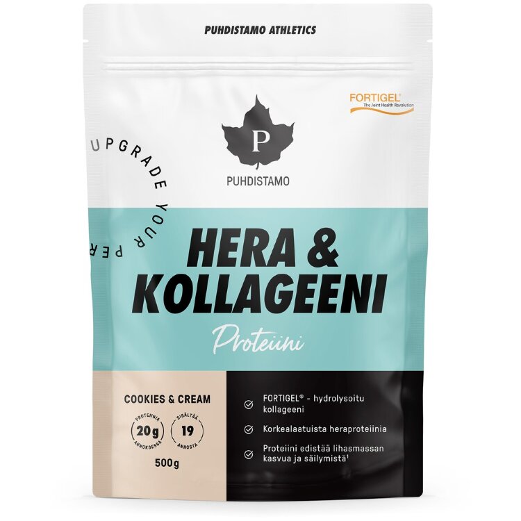 Puhdistamo Athletics Whey & Collagen Cookies&Cream 500 g