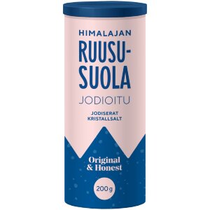 Original & Honest Himalayan Pink Salt Grinder, Iodized 200g