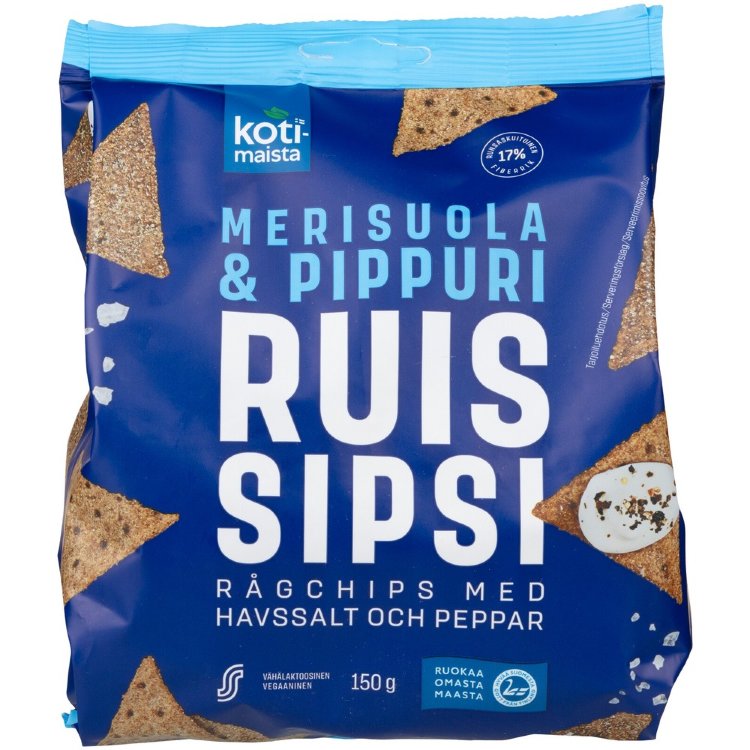 Domestic Rye Chips Sea Salt & Pepper 150g