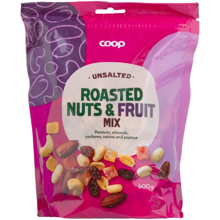 Coop Nut & Fruit Mix Roasted/Unsalted 600 g