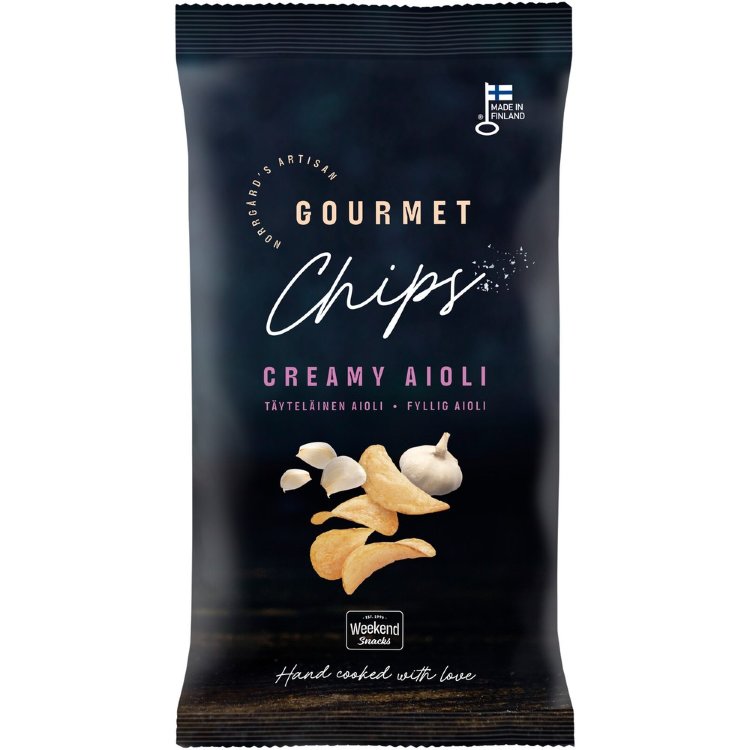 Weekend Snacks Norrgård's Artisan Gourmet Handcrafted Potato Chips Aioli 115g