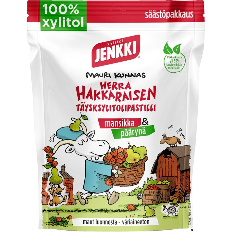 Jenkki Mr. Hakkarainen Strawberry & Pear Fully Xylitol Pastille 150g