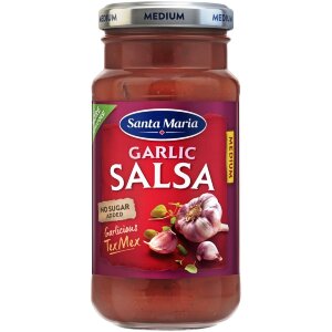 Santa Maria Garlic Salsa Medium Garlic Flavored Salsa Sauce 230 g