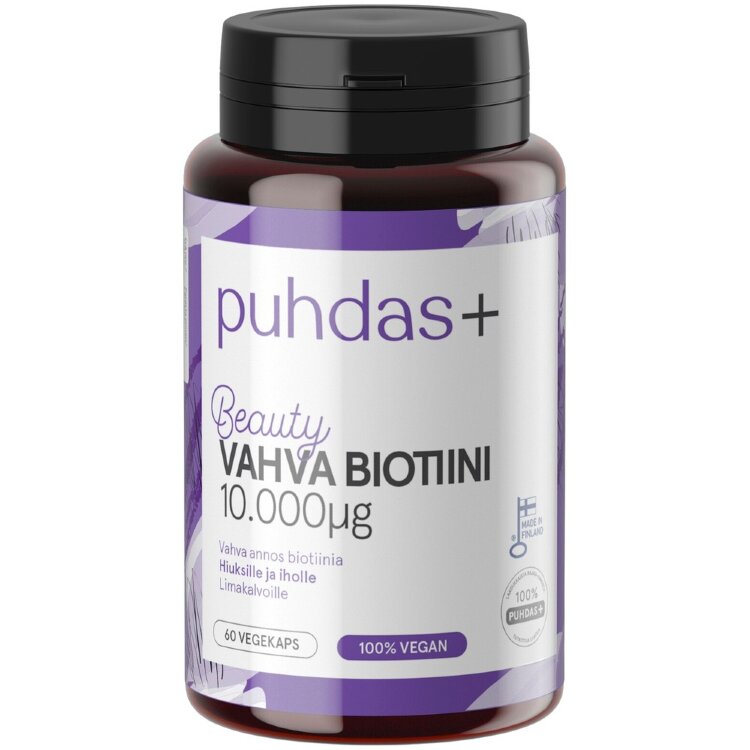 Puhdas+ Biotin 10 mg 60 Vege Capsules