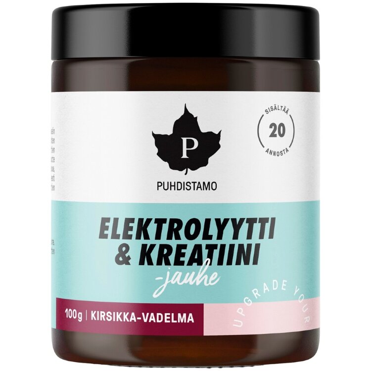 Puhdistamo Electrolyte & Creatine Powder Cherry-Raspberry 100g