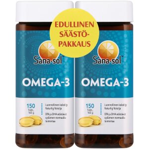Sana-sol Omega-3 Natural Fish Oil Omega-3 Fatty Acid Capsule Dietary Supplement 2x150caps