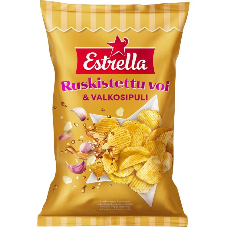Estrella Browned Butter & Garlic Chips 275g