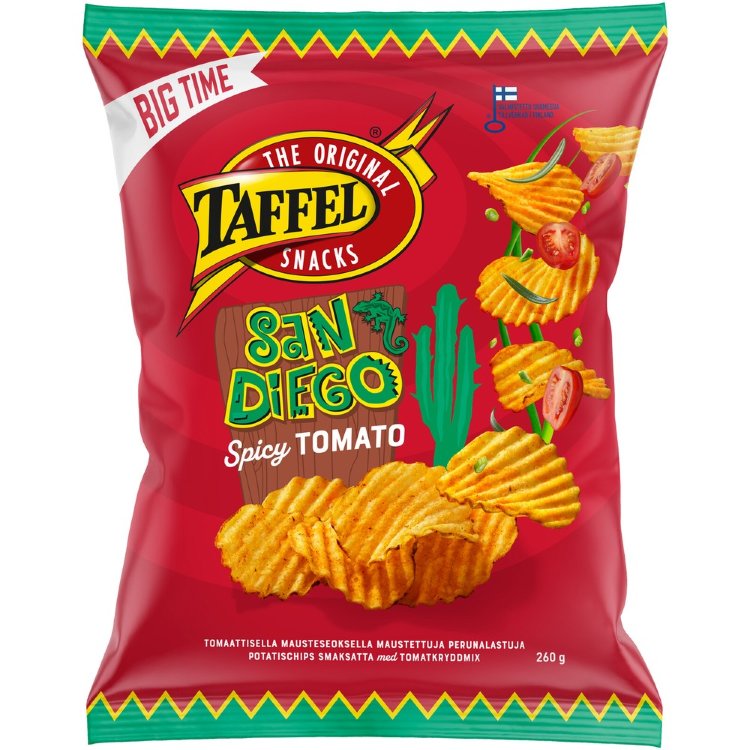 Taffel San Diego Spicy Tomato Seasoned Chips 260g