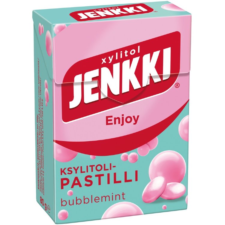 Jenkki Enjoy Bubblemint Xylitol Pastille 80g
