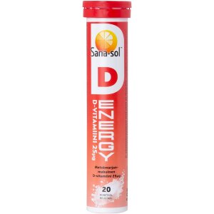 Sana-sol D-Energy D25μg Forest Berry Flavored Vitamin D Effervescent Tablet 20 pcs