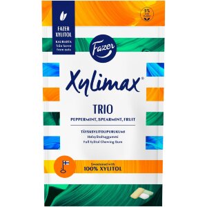 Fazer Xylimax Trio 130g peppermint, spearmint and fruit flavored full xylitol chewing gum