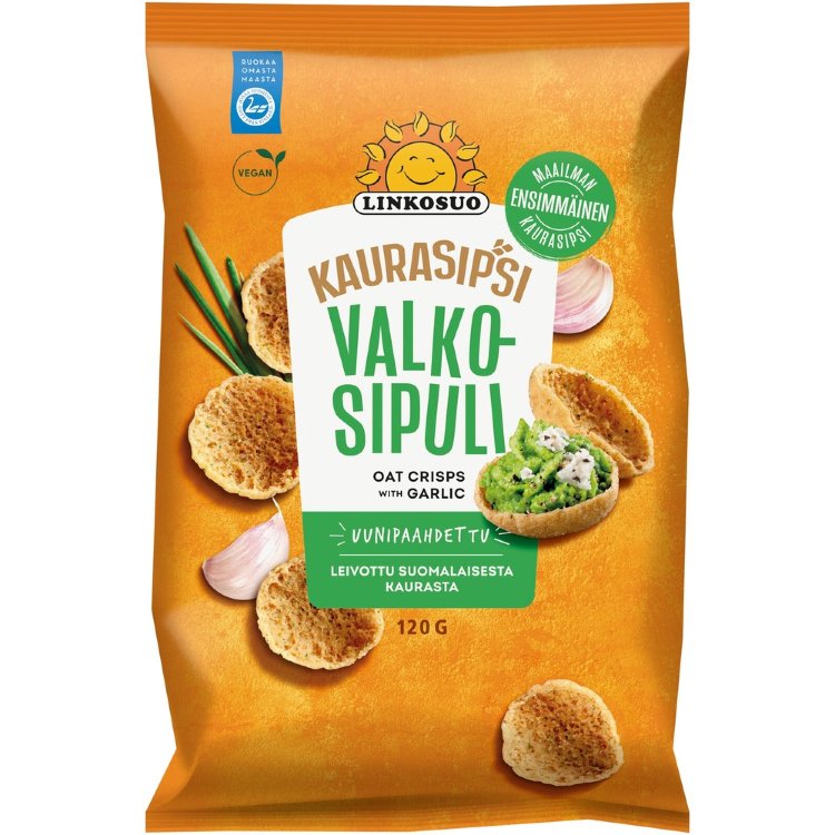 Linkosuo Oat Chips Garlic 120g