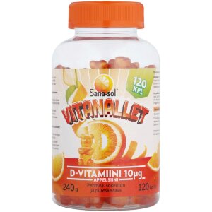 Sana-sol Vitanallet Vitamin D 10µg Orange 120pcs/240g