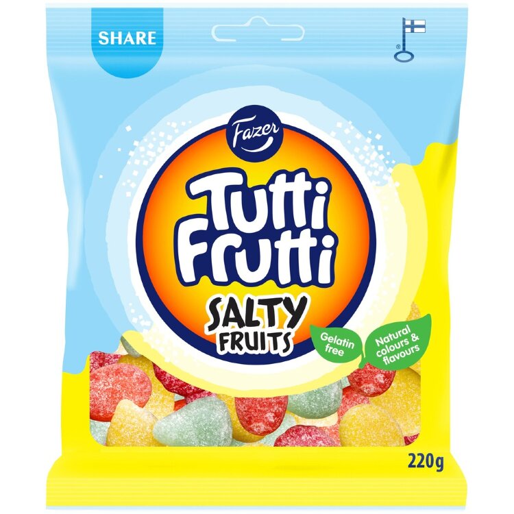Fazer Tutti Frutti Salty Fruits Candy Bag 220g