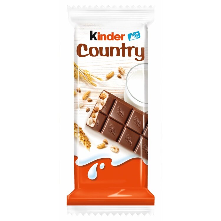 Kinder Country Fine Milk Chocolate With Milky Filling (59%) Containing Cereals
