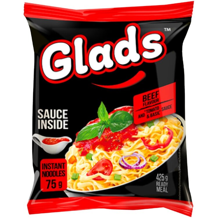Glads Beef Flavored Noodle with Tomato-Basil Sauce 75 g