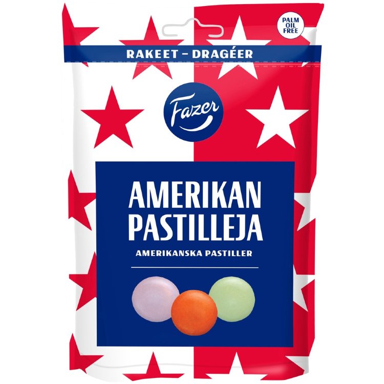 Fazer Amerikan Pastilli Milk Chocolate Pearl Candy Bag 175g